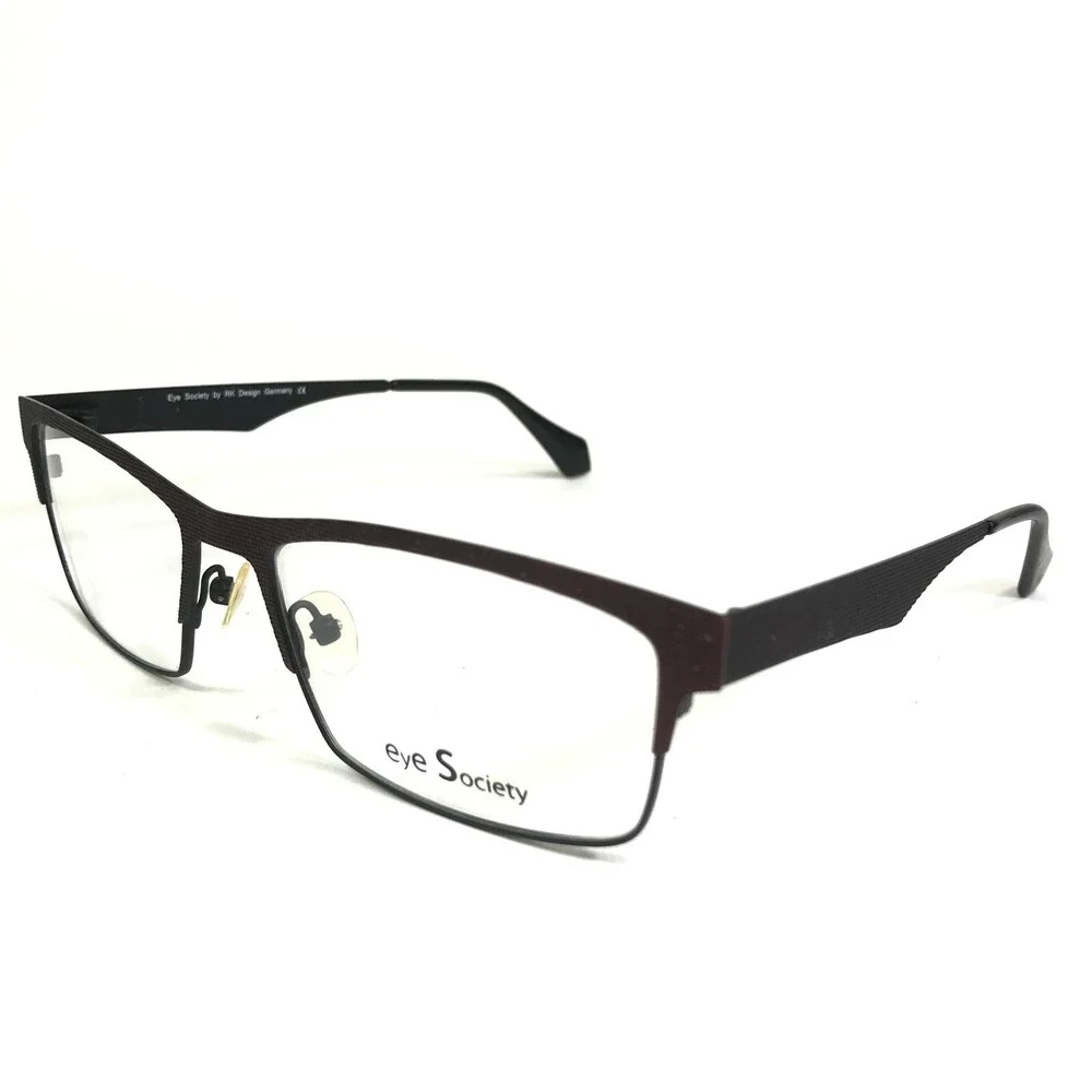Eye Society Eyeglasses Frames ES 550 55 Col.33 Black Red Square 55-18-140